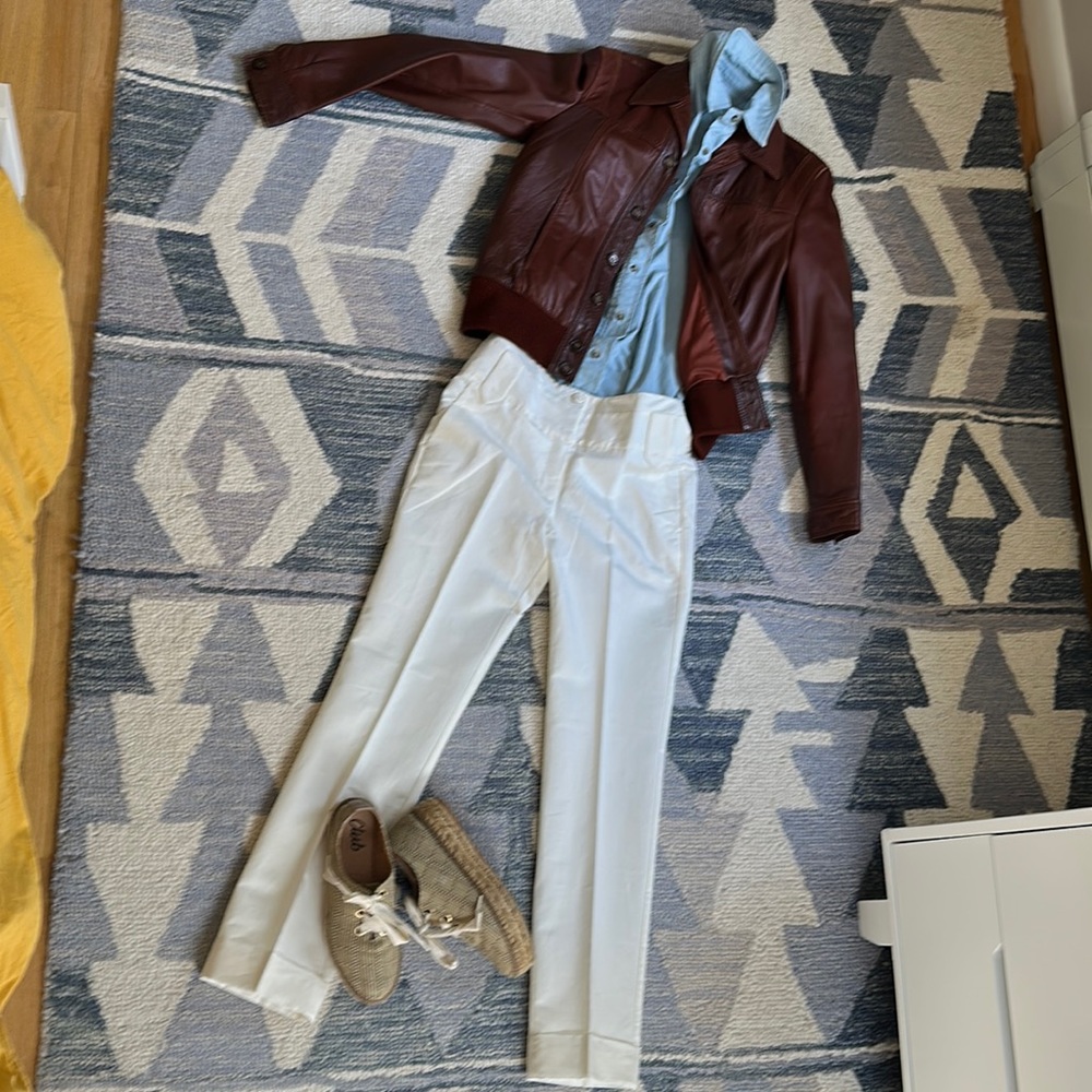Mango suit cotton/linen pants. Off white color